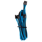 Premium Individually Sleeved PCIe Cables (Dual Connector) Type 4 Gen 4 – Blue/Black